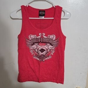 Harley-Davidson Red Graphic Tank Top